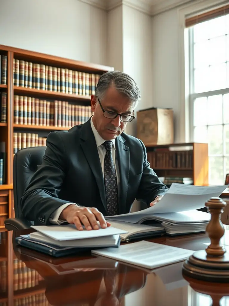 A strategic image of a lawyer advising on bail procedures and interview strategies, conveying confidence and effectiveness.