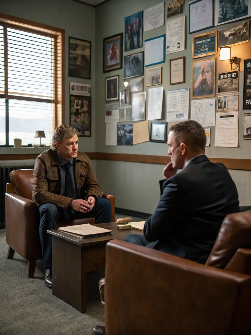 An accredited police station representative assisting a client during a police interview, highlighting their expertise and accreditation.